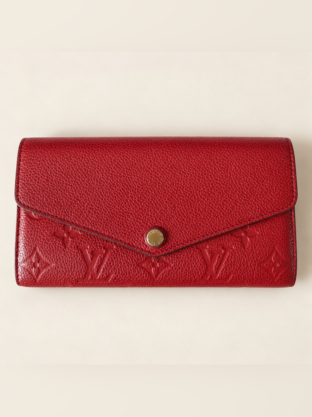 Louis Vuitton Red Monogram Empreinte Sarah Wallet